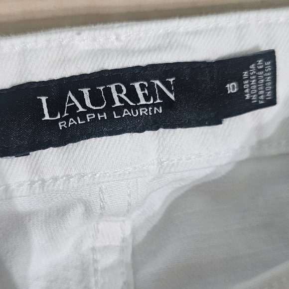 Lauren Ralph Lauren High Waist Skinny Crop Ankle White Denim Jeans size 10 - Picture 6 of 9